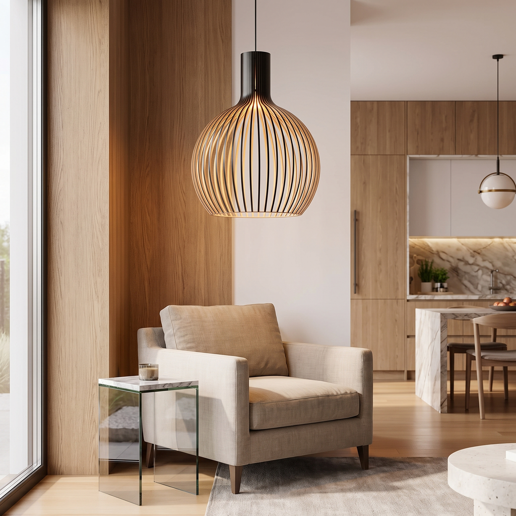 Sicalu Aska wooden pendant light image 4