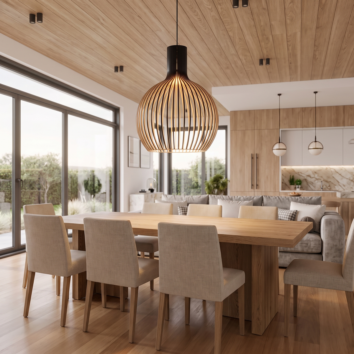 Sicalu Aska wooden pendant light image 2