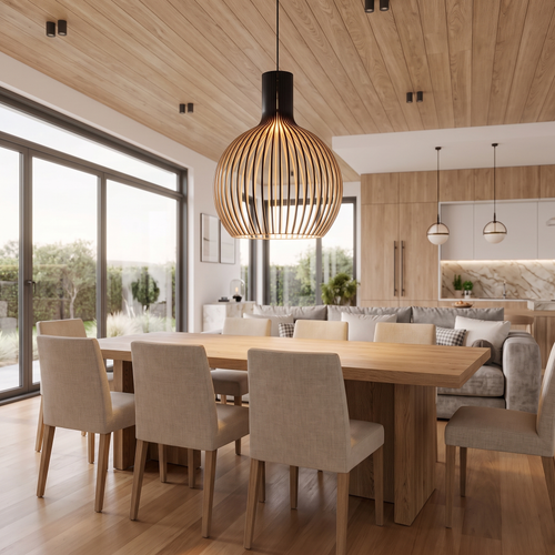 Sicalu Aska wooden pendant light image 2